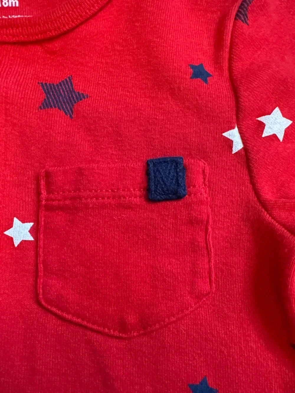 Carters romper Star Print 18 months red white blue Fourth of July outfit cotton